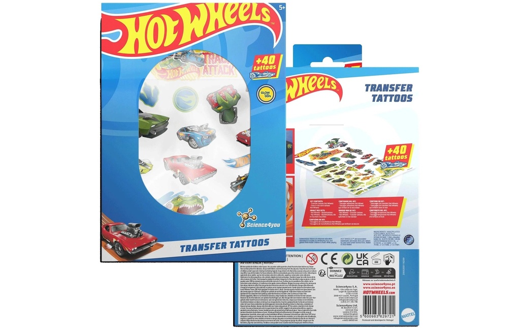 Science4you Kits de tatouage Hot Wheels