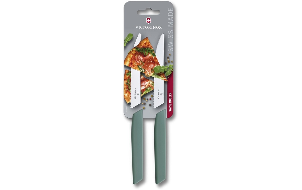 Victorinox Couteau à steak Suisse Moderne 2 pièces, Sage