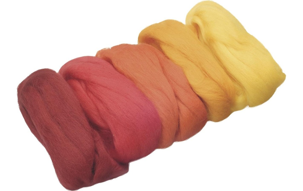 Heyda Laine de feutre Merino Mix 50 g, rouge