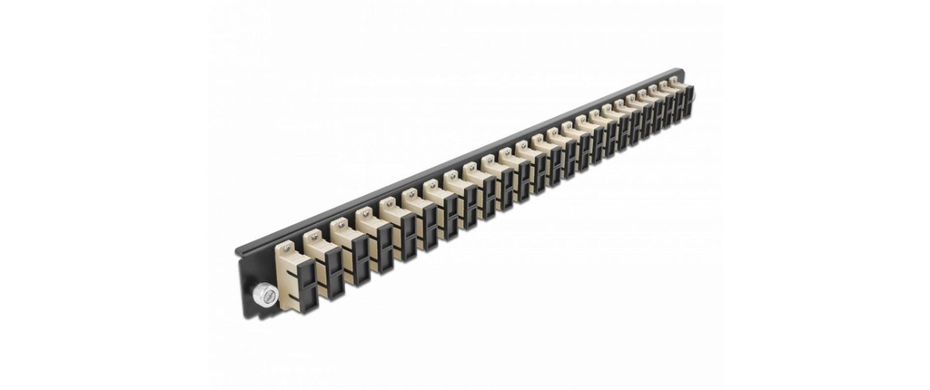 Delock Plaque de distribution Panneau avant 24 Port SC Duplex OM2 MM beige