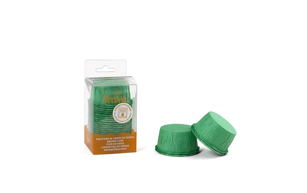 Decora Moule à muffins Ruffled, Vert, 25 pièces