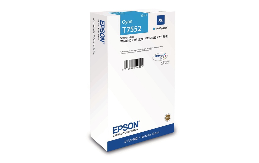 Epson Encre C13T755240 Cyan