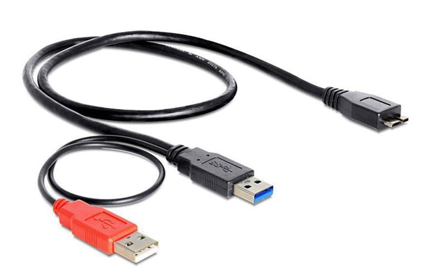 Delock Câble en Y USB 3.0  USB-A - Micro-USB B 0.6 m