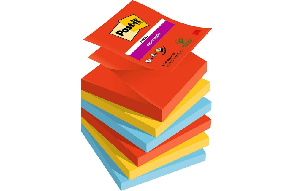 POST-IT Super Sticky Z-Notes R330 Play (6 pces)