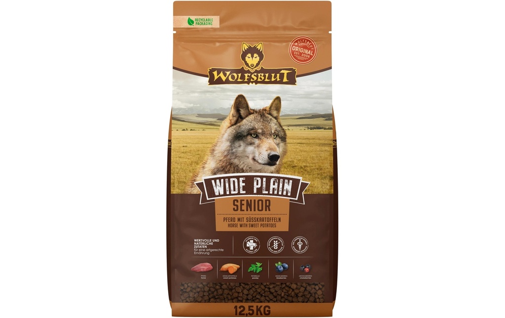 Wolfsblut Alimentation sèche Dog Wide Plain Senior, 12.5 kg