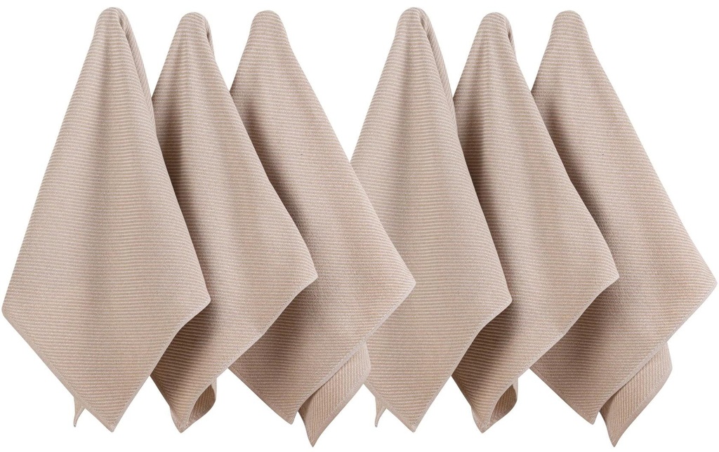 Hermia Ensemble de torchons pour la vaisselle Eloise Beige