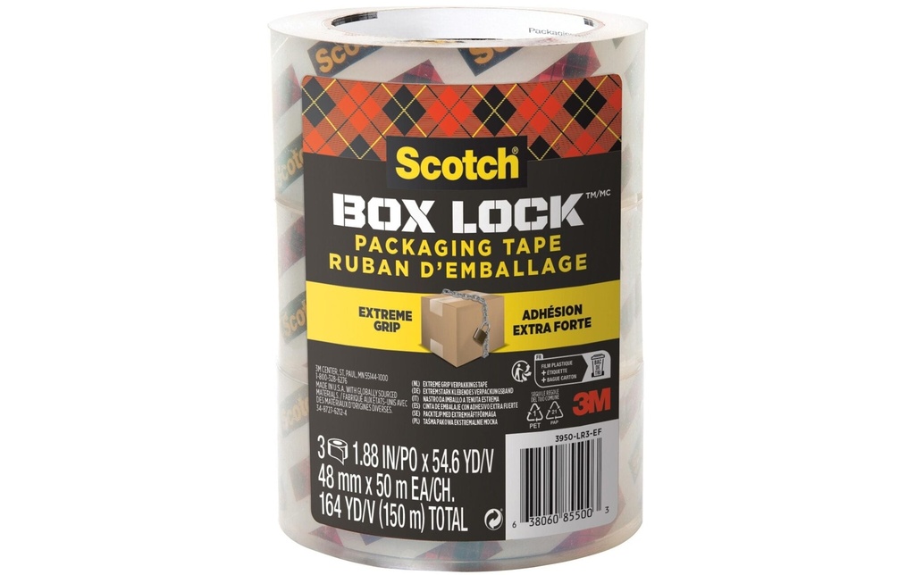 SCOTCH Ruban d'emb.Box Lock 48mmx50m (3 pces)