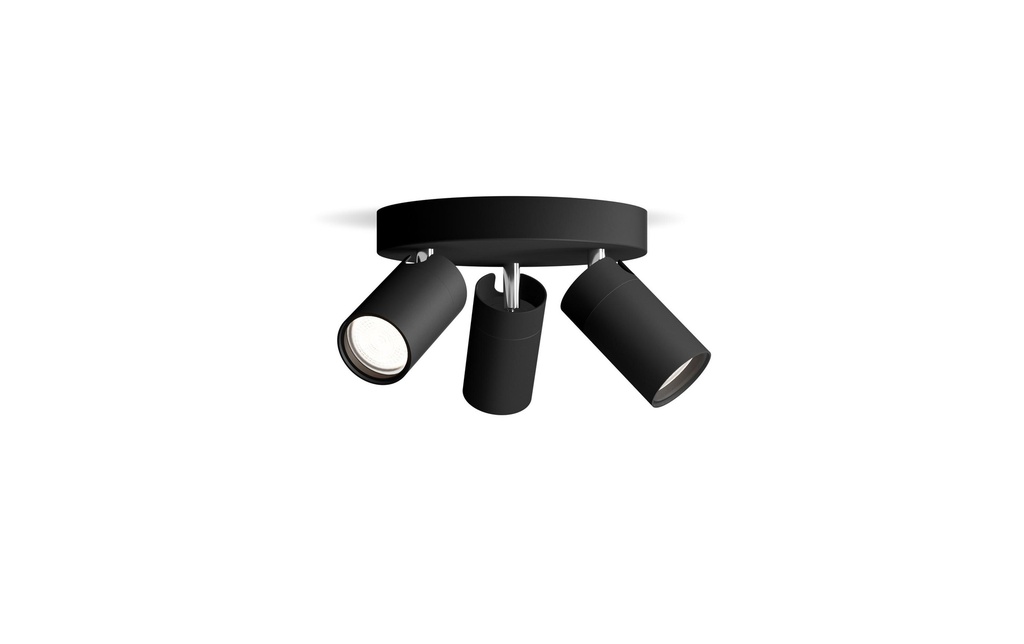 Philips Spot encastré Idris GU10, IP44, rond Noir, sans LM