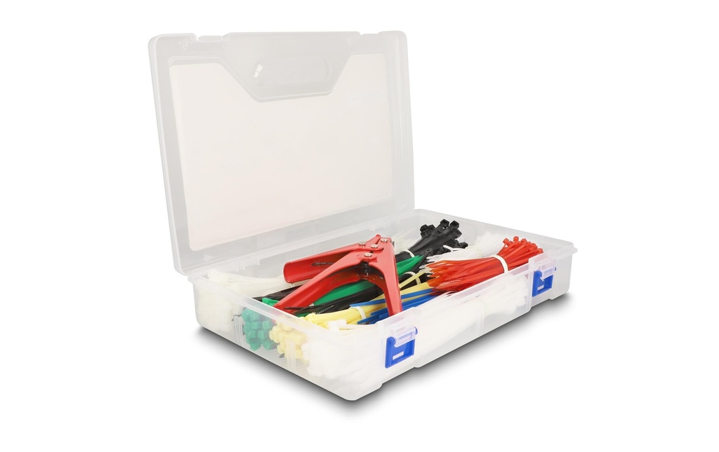 Delock Serre-câble Boîte d'assortiment avec pince à colliers 600 pièces