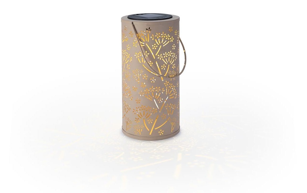 STT Lanterne florale solaire Beige