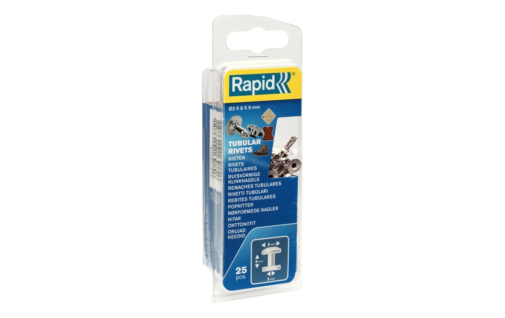 Rapid Rivets tubulaires Ø 8 x 9 mm 25 pièces