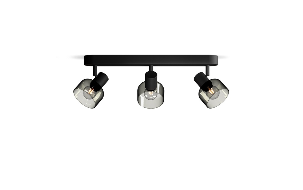 Philips Spot encastré Sleet 3 spots pour E14 Noir, sans ampoule