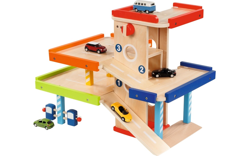 Goki Garage à jouets Parking en bois