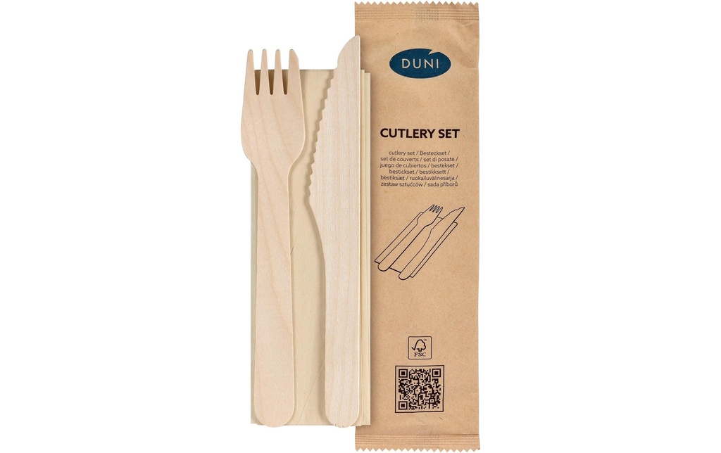 Duni Sets de couverts jetables Petit 3/1 250 Pièce/s