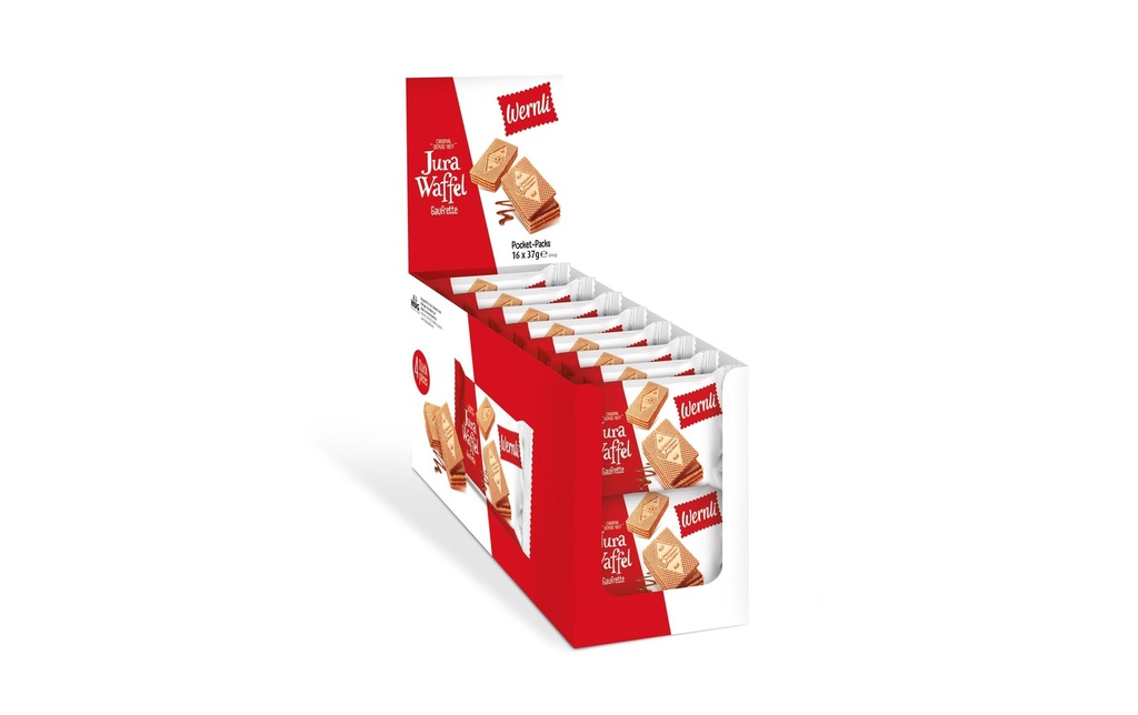 Wernli Petits gâteaux Jura Waffle Original Pockets 16 x 37g