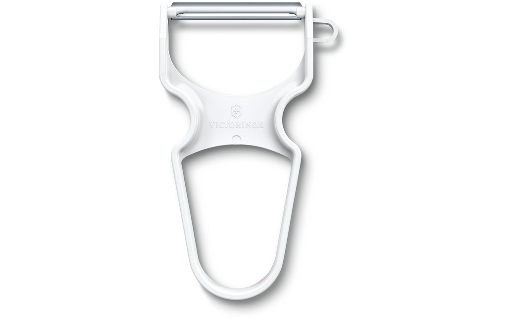 Victorinox Couteau économe Rapid avec une lame droite, Blanc