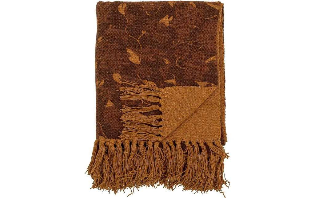 Bloomingville Couverture Ganja 130 x 160 cm, Brun