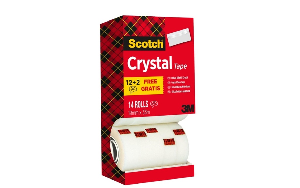 SCOTCH Crystal Tape 19x33m PromoPqt (14 pces)