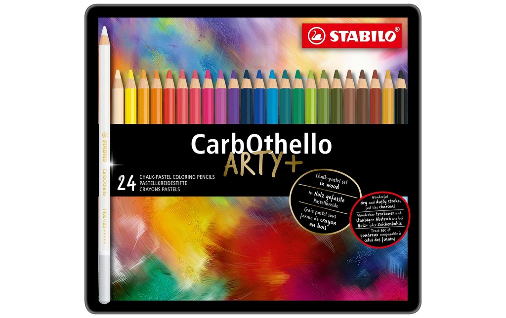 STABILO Crayons de couleur CarbOthello, 24 pièces