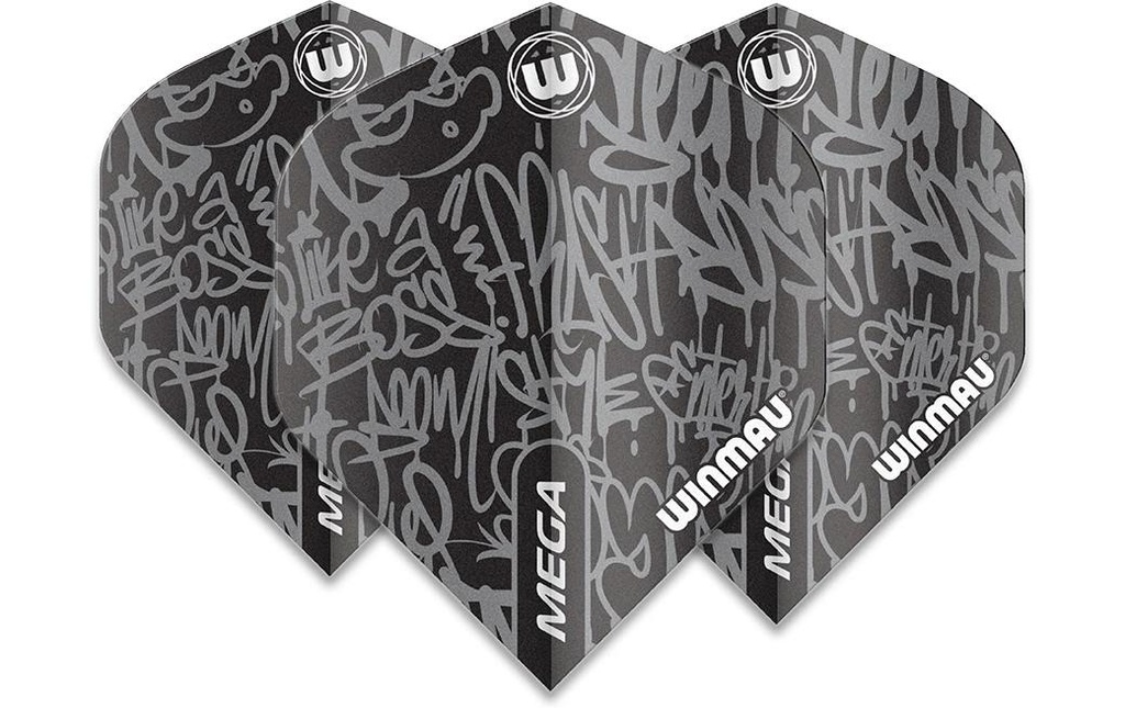 Winmau Dartflight, Noir, 3 pièces