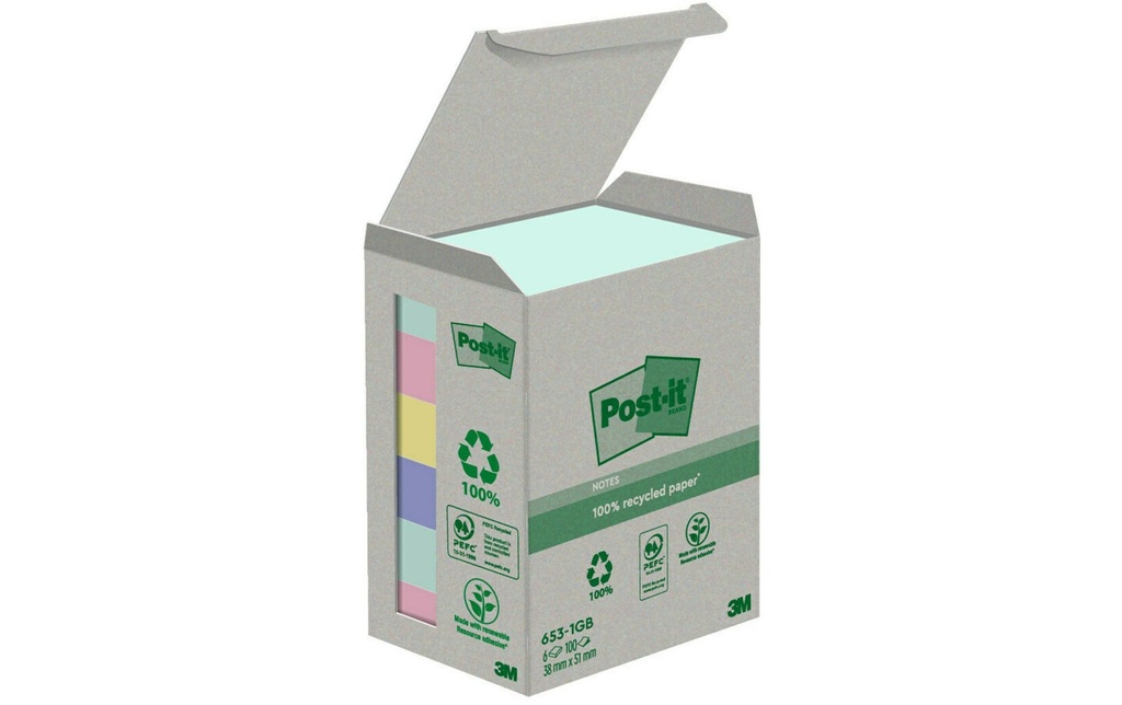 POST-IT Post-it Recycling Notes 653 (6 pces)