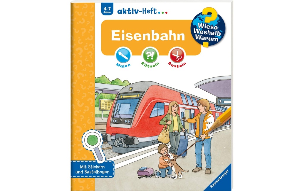 Ravensburger Livres pratiques pour enfants WWW Aktiv-Heft Eisenbahn