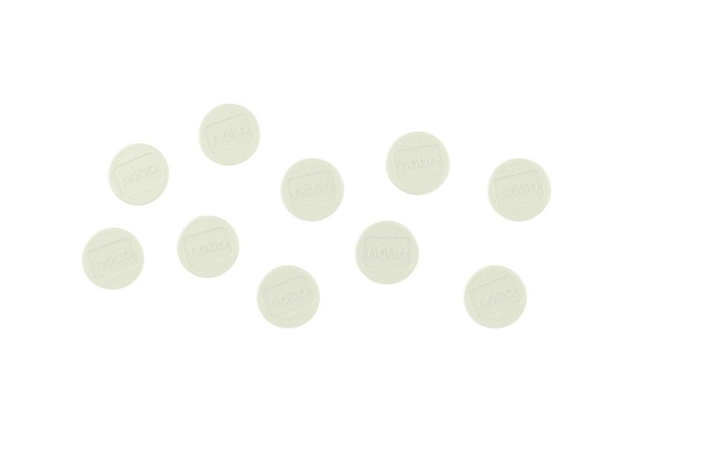 Nobo Aimant Ø 1.3 cm 10 Pièce/s, Blanc