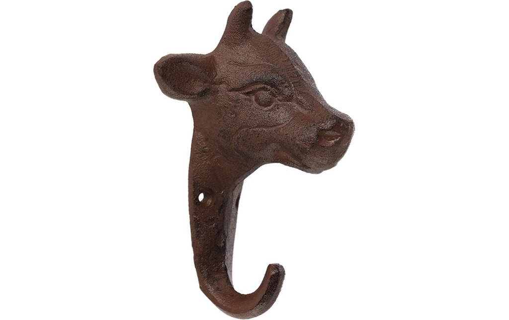 Esschert Design Crochet mural Vache Marron