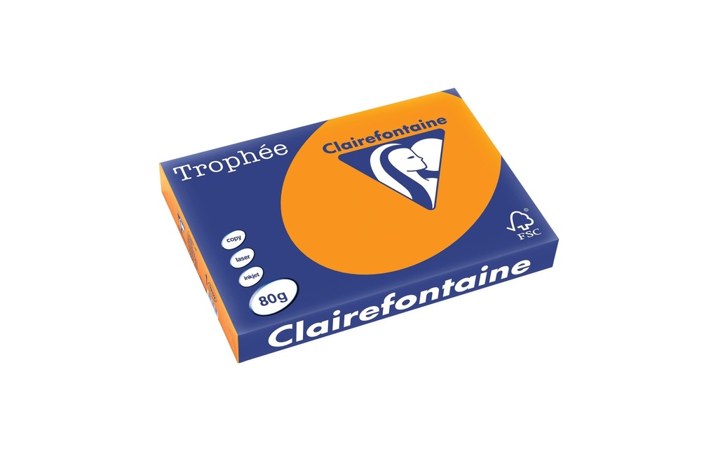CLAIREFONTAINE Papier copie A3 80g orange (500 pces)