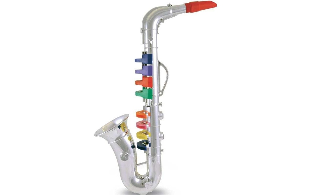 Bontempi Instrument de musique Saxophone avec 8 touches de couleur