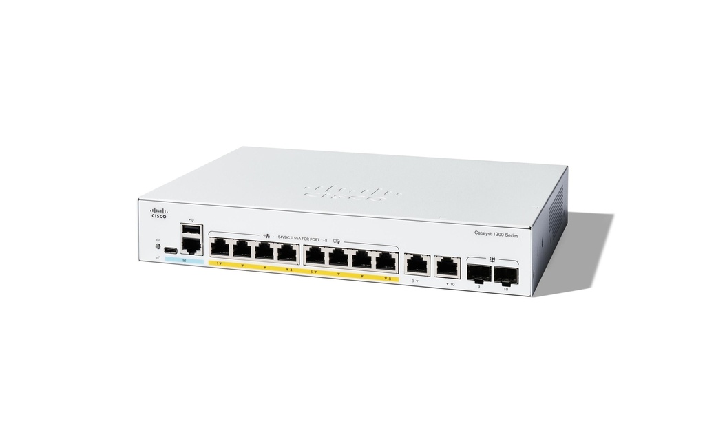 Cisco PoE+ Switch Catalyst C1200-8FP-2G 10 ports