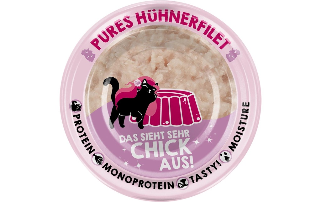 Lucky Lou Alimentation humide Extra Food Filet de poulet en gelée, 70 g