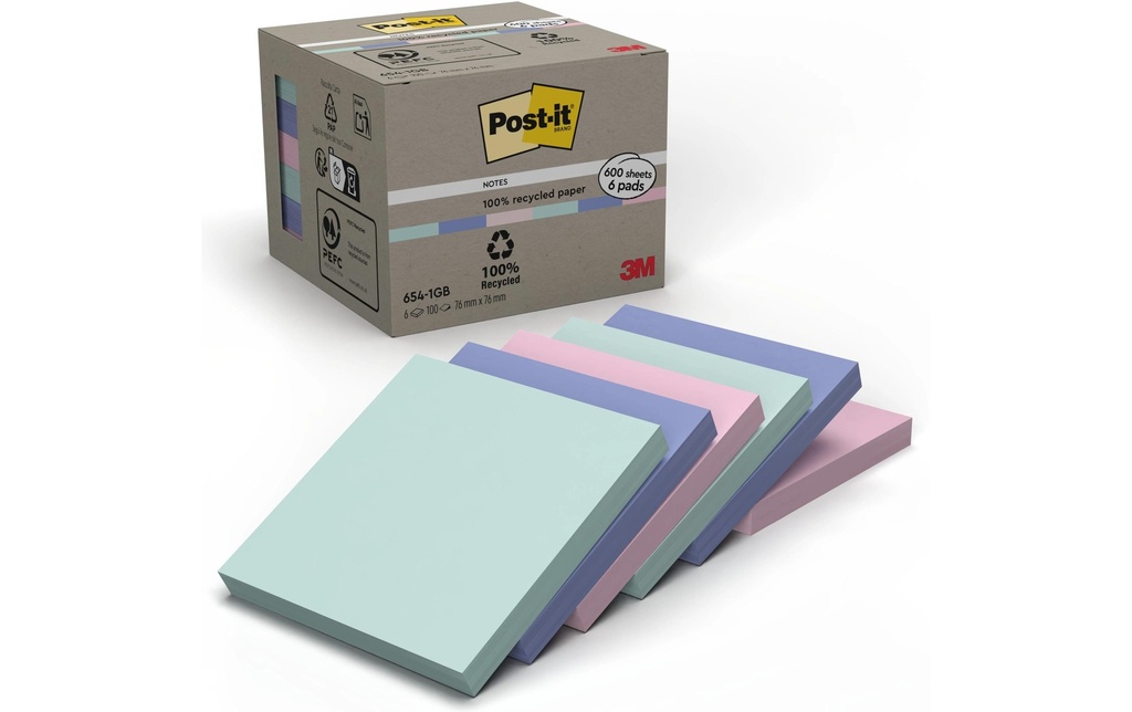 POST-IT Post-it Recycling Notes 654 (6 pces)