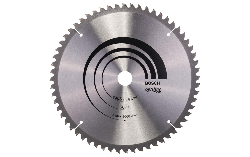 Bosch Professional Lame de scie circulaire Optiline Wood, 305 x 30 x 2.5 mm, Z 60