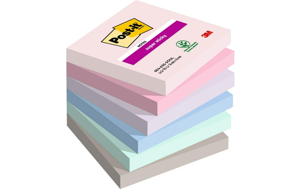 POST-IT Super Sticky Notes 654 Soul (6 pces)