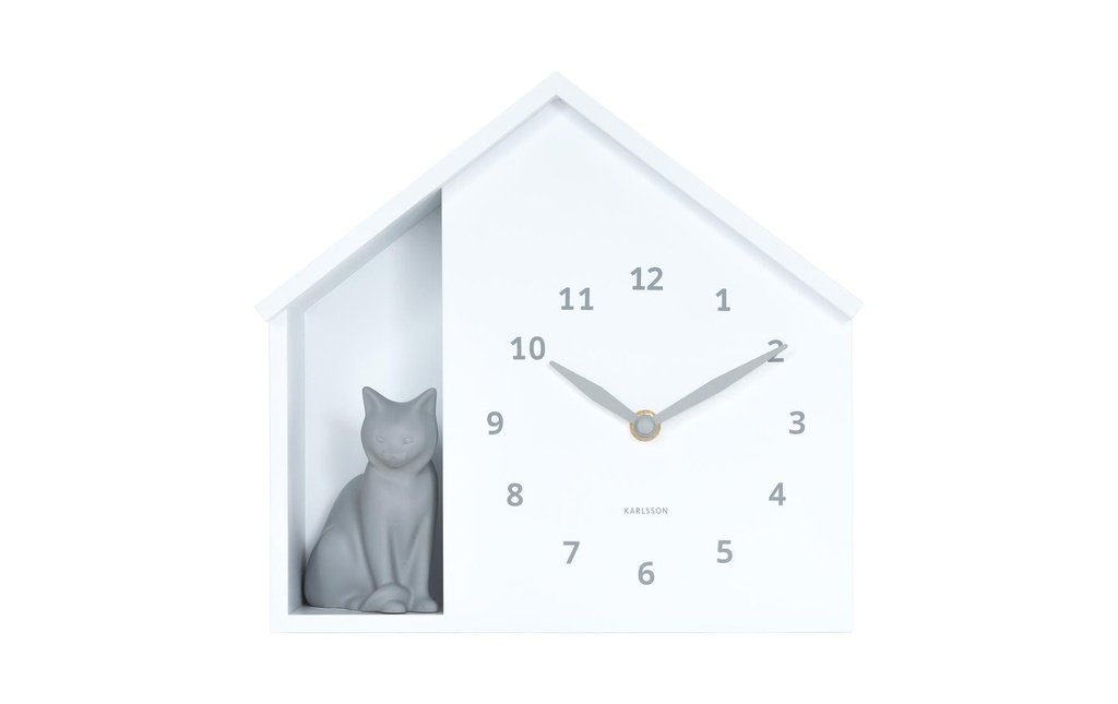 KARLSSON Horloge murale Sitting Cat White
