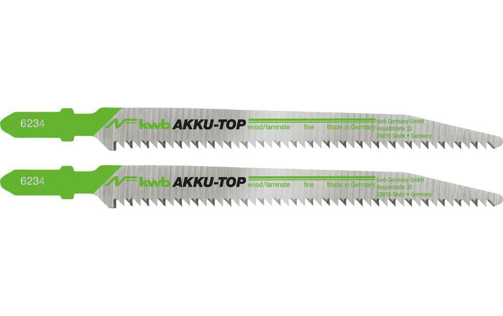 kwb Jeux de lames de scie sauteuse Akku-Top stratifié
