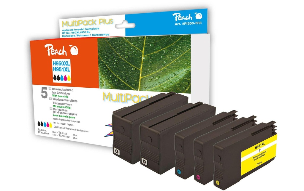 Peach Kits d’encre HP Nr. 950XL / Nr. 951XL C, M, Y, 2x BK