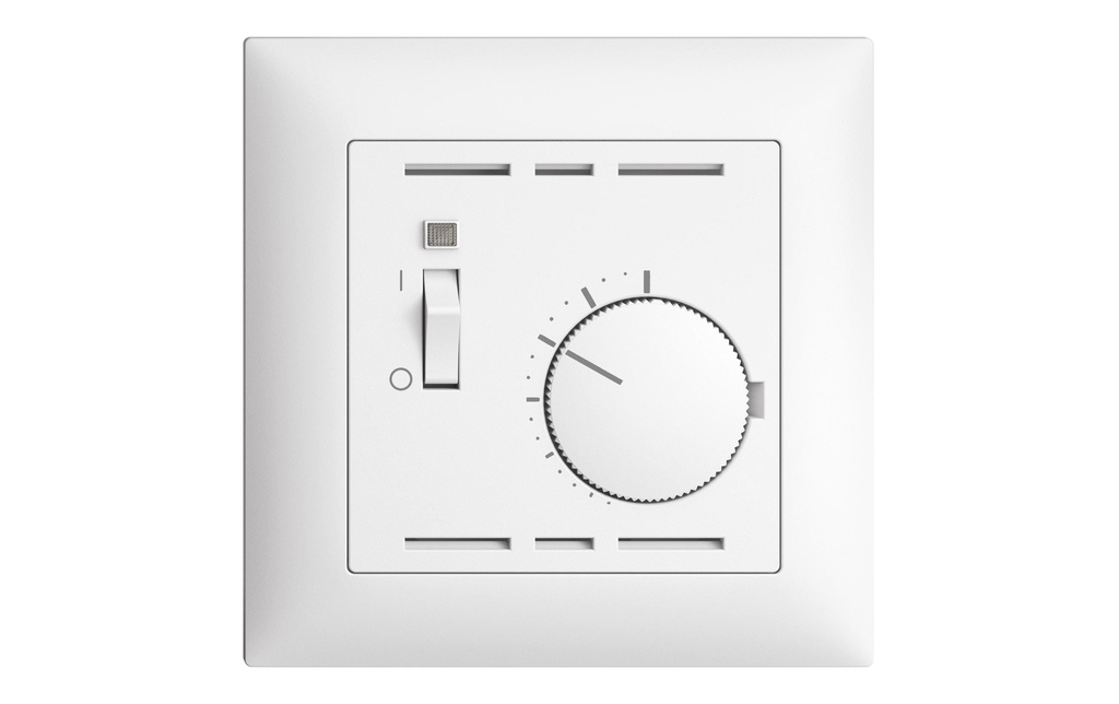 Feller EDIZIOdue Thermostat ambiant UP avec interrupteur, Blanc