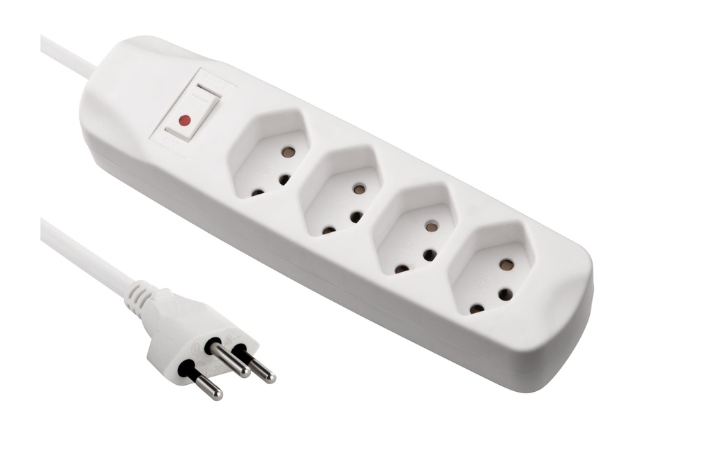 FURBER.power Bloc multiprises 4x T13 avec interrupteur, blanc