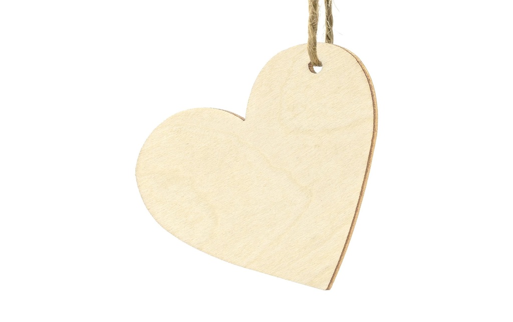 Partydeco Marque-place de table Cœur 6 x 5 cm, 10 pièces, brun