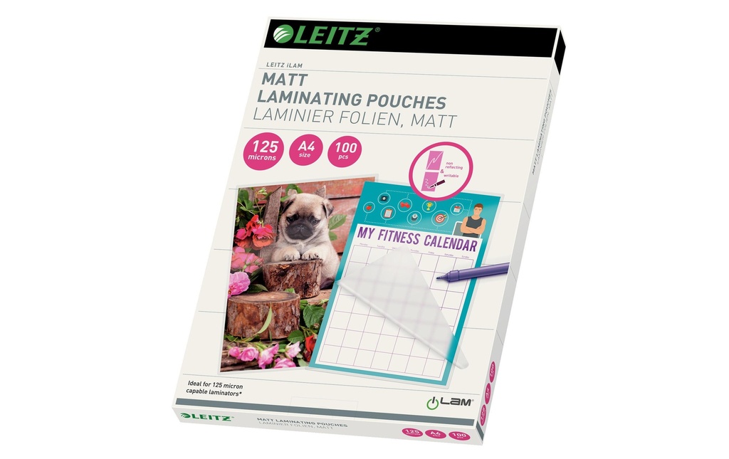 Leitz Film laminé A4, 125 µm, 100 pièces, mat