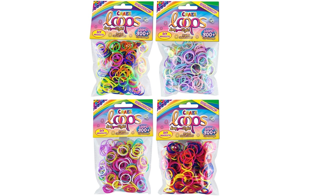 Craze Kits de bricolage Loops Refill Pack - 300 assortis