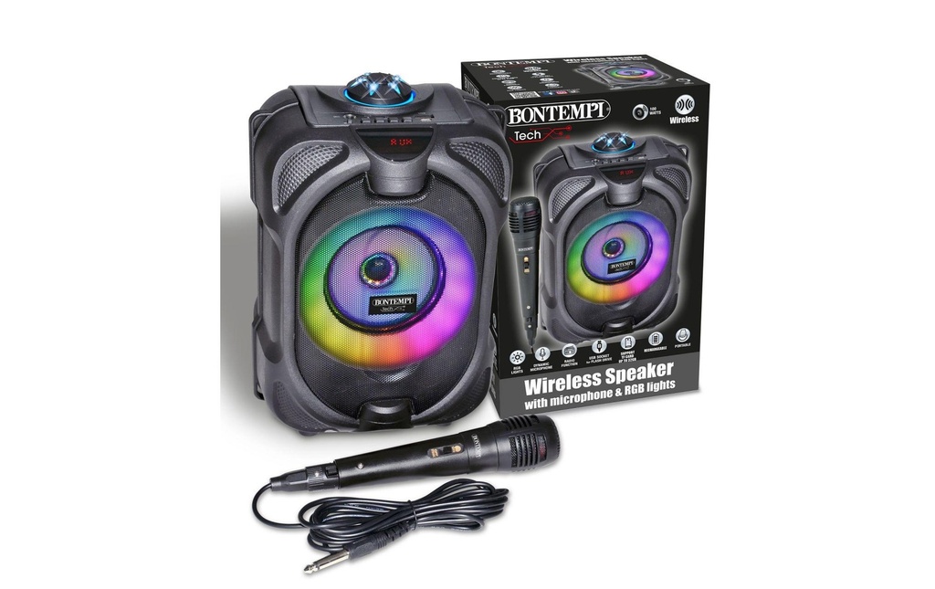 Bontempi Haut-parleur sans fil avec microphone 80W