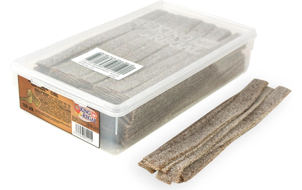 King Regal Bonbons gommeux Sour Strips Cola 150 pièces