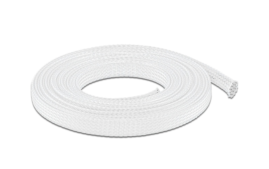 Delock Gaine de câble extensible, 5m x 12 mm Blanc