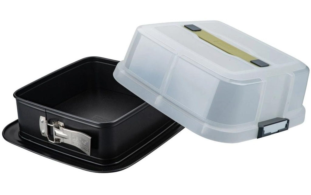 Zenker Moule à charnière carré avec capot de transport 24 x 24 cm