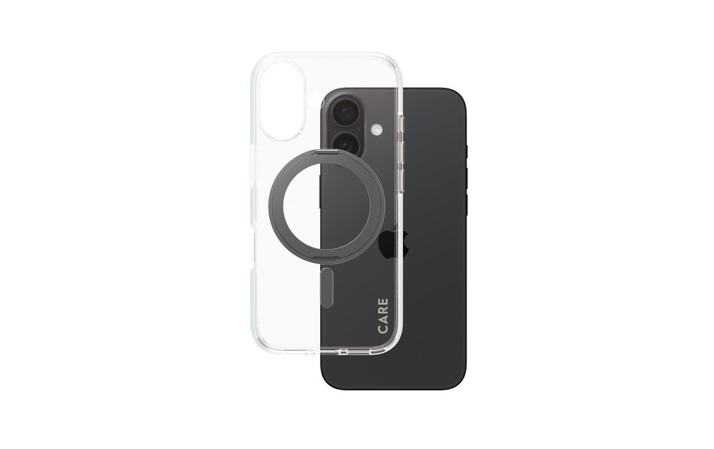 CARE Coque arrière Feature Kickstand iPhone 16 Noir