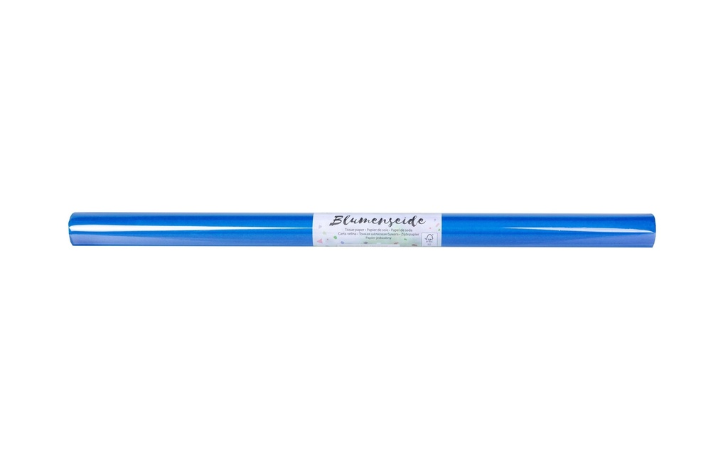 Folia Papier de soie Soie fleurie, 50 x 70 cm Bleu royal