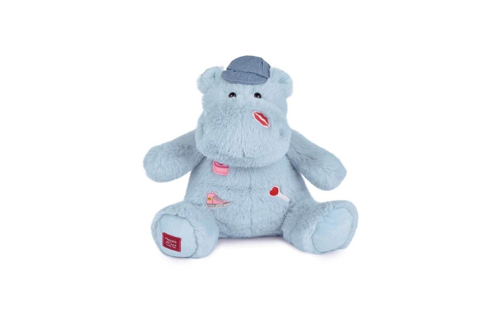 DouDou et compagnie Hippo 20 cm, bleu clair
